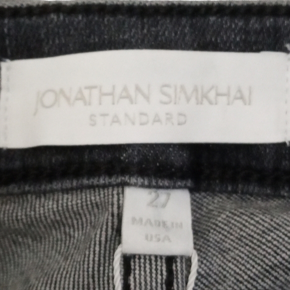 Jonathan Simkhai Vintage Noir Button Fly Skinny Leg Jean Size 27 - Picture 3 of 9